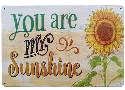 TISOSO Your are My Sunshine Retro Vintage Tin Bar Sign Country Home Decor for Home Living Room Bedroom Decoration Gifts 8X12Inch