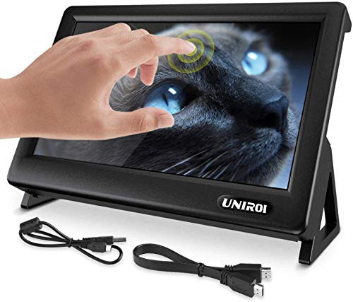 UNIROI Raspberry Pi Touch Screen with Case Holder, 7 Inch TFT LCD Display HDMI Module 1024x600 for Raspberry Pi 3 2 Model B and RPI 1 B+ A BB Black PC Various Systems(with Protective Case)