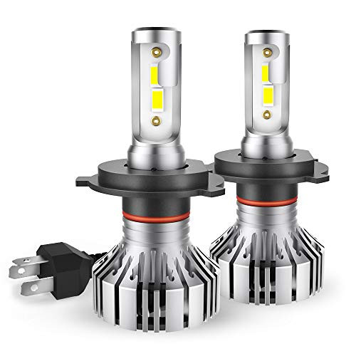 CCJK H4/9003/HB2 LED Headlight Bulbs - 100W 12000LM 6000K Xenon White - High/Low Beam,Fog Light Bulb Conversion Kit - IP67,CSP Chips,360 Degree