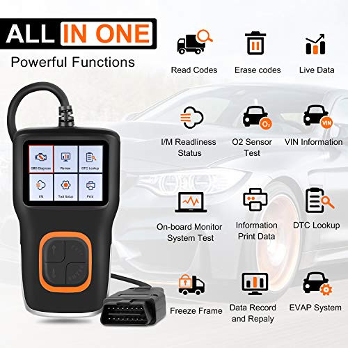 Manfiter OBD2 Scanner Code Reader OBDII OBDii Car Diagnostic Scan Tool OBD2 Code Fault Reader