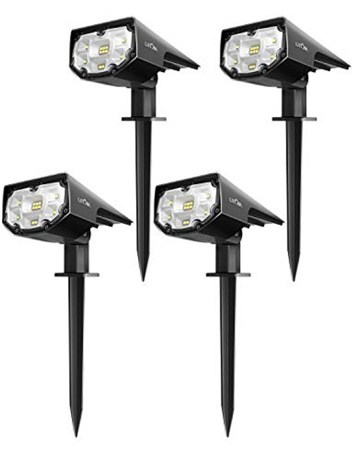 LITOM 12 LEDs Solar Landscape Spotlights, IP67 Waterproof Solar Powered Wall Lights 2-in-1 Wireless Outdoor Solar Landscaping Lights for Yard Garden Driveway Porch Walkway Pool Patio 4 Pack Cold White LITOM 12 LEDs Solar Landscape Spotlights, IP67 Waterproof Solar Powered Wall Lights 2-in-1 Wireless Outdoor Solar Landscaping Lights for Yard Garden Driveway Porch Walkway Pool Patio 4 Pack Cold White