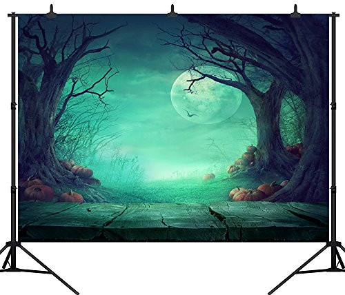 DePhoto 9X6FT Halloween Theme Pumpkin Lantern Customized Seamless Vinyl Photography Backdrop Photo Background Studio Prop PGT196B