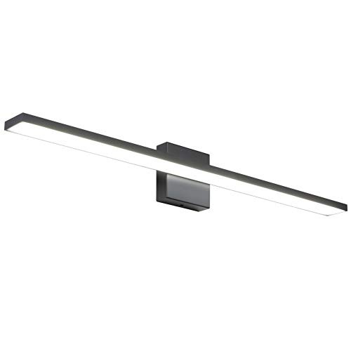 Ralbay 31.5inch Modern LED Black Vanity Light 28W Aluminum Frosted Acrylic for Bathroom Vanity Lighting Fixtures Cool White 6000K