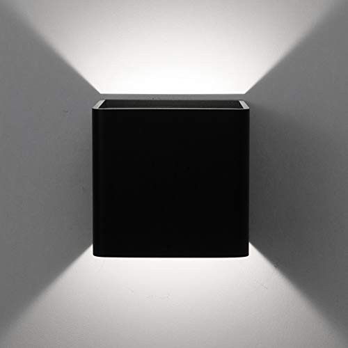 Ralbay Black Modern LED Wall Sconce Lighting Fixtures Aluminum 10W Natural Light 4000k Up and Down Indoor Lighting for Living Room Bedroom Hallway Not Dimmable