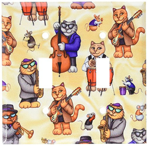 Art Plates - Jazz Cats Switch Plate - Double Toggle