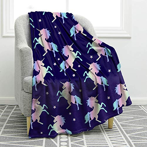 Jekeno Unicorn Throw Blanket Soft Ligtweight Durable Cozy Print Blanket for Bed Couch Kids Gift 50"x60" Jekeno Unicorn Throw Blanket Soft Ligtweight Durable Cozy Print Blanket for Bed Couch Kids Gift 50"x60"