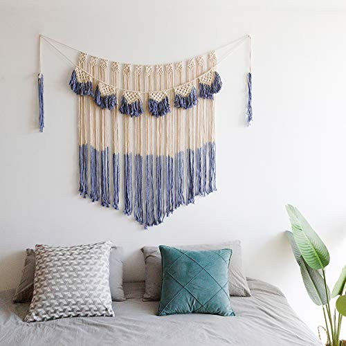 ARTALL Wall Hanging Macrame Curtain Fringe Banner Bohemian Wall Decor Woven Tapestry Home Decoration for Wedding Apartment Bedroom Living Room Gallery 42" x 57"
