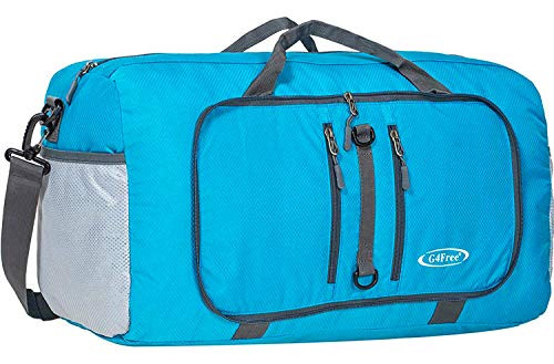 G4Free 22" Duffle Bag Foldable Travel Bag 40L Sports Duffel Gym Bag Carry On Luggage Tote Bag Overnight Weekender Bag