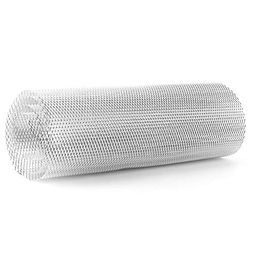 Car Grille Mesh, 3x6mm Aluminum Alloy Car Grille Mesh Sheet Grid Body Bumper Rhombic Grill Universal