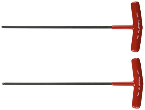 Bondhus 75160 4mm ProHold Tip Ball End Graduated Length T-Handle with ProGuard Finish, 220mm, 2 Piece