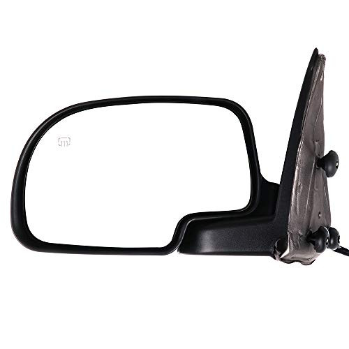 Door Mirror ECCPP High Performance Driver Side Mirror Replacement Left Side Mirror with Power Adjusted Heated Manual Folding Replacem for 1999-2002 Chevy Silverado Tahoe GMC Sierra Yukon XL Chrome