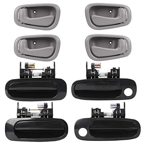 YITAMOTOR Door Handle Compatible for Toyota Corolla, Interior and Exterior Front, Rear Passenger, Driver Side Door Handles for 1998-2002 Toyota Corolla (Pack of 8)