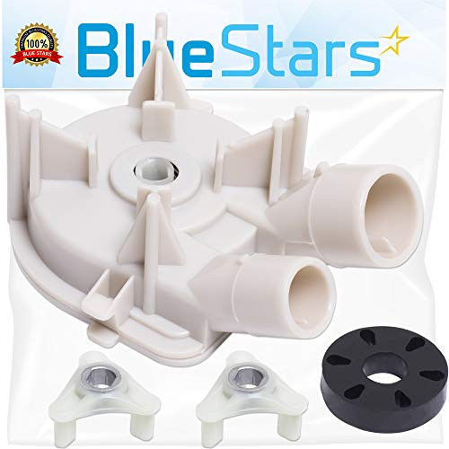 Ultra Durable 3363394 & 285753A Washer Drain Pump With Washer Motor Coupling Kit by Blue Stars - Exact Fit for Whirlpool Kenmore Washers - Replaces 3352492 3348215 3348014 3363394 3348015 WP3363394