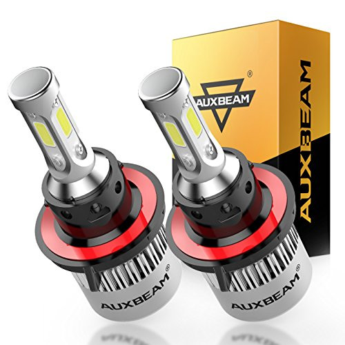 Auxbeam Led Headlight Bulbs F-S2 Series LED Headlights with 2 Pcs of H13 9008 H13A P264T PJ264T LED Headlight Bulbs 72W 8000lm COB Led Chips Hi-Lo Beam