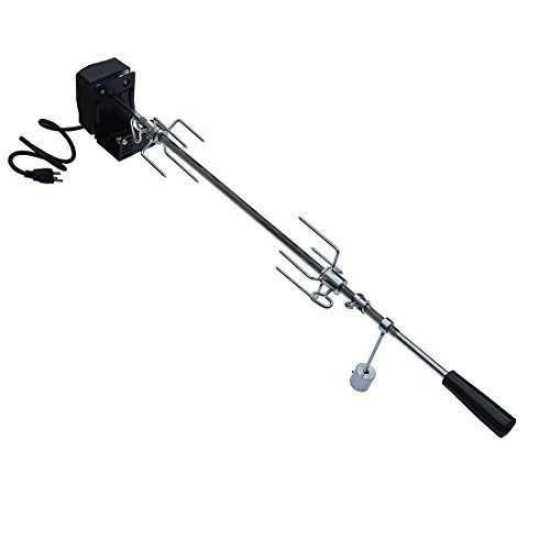 onlyfire 6019 Universal Rotisserie Kit for Most 2- and 3- Burner Grills(Excluding Weber Gas Grill, Char-Griller 5050 Duo), Hexagon Spit Rod 32 1/2", Electric Motor 110V