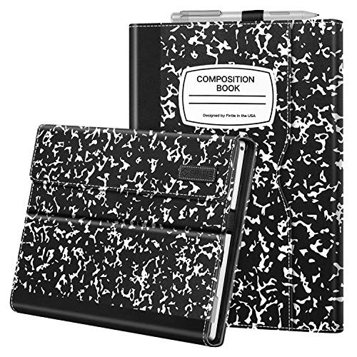 Fintie Case for 12.3 Inch Microsoft Surface Pro 7, Surface Pro 6, Surface Pro 5, Surface Pro 4, Pro 3 - Portfolio Business Cover with Pocket, Compatible with Type Cover Keyboard (Composition B)