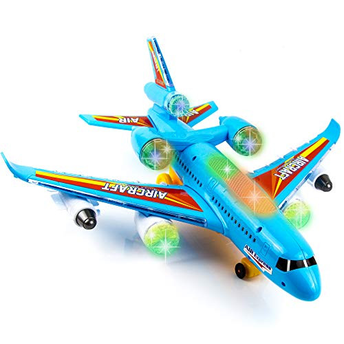 Toysery Airbus Airplane Toys for Kids - Bump and Go Action with 360 Degree Rotation - Toy Plane with Attractive LED Flashing Lights and Sounds for Boys & Girls Toysery Airbus Airplane Toys for Kids - Bump and Go Action with 360 Degree Rotation - Toy Plane with Attractive LED Flashing Lights and Sounds for Boys & Girls