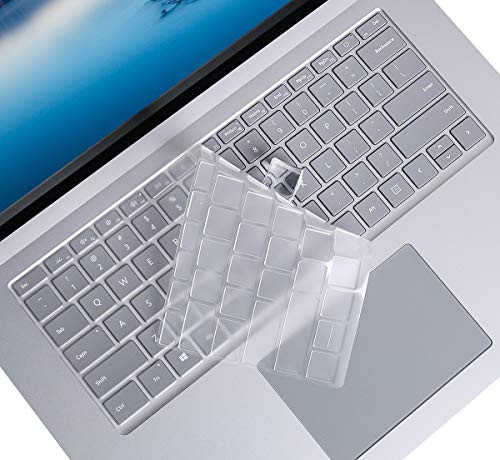 Ultra Thin Clear Surface Laptop 3 Keyboard Cover for Microsoft Surface Laptop 3 13.5 Inch and 15 Inch 2019 Release Laptop TPU Keyboard Cover Protective Skin, Surface Laptop 3 Accessories, US Layout