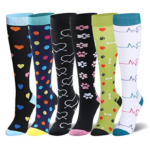 Compression Socks for Women & Men - 20-30mmHg 6/8 Pairs Compression Stockings for Nurse, Pregnancy, Travel
