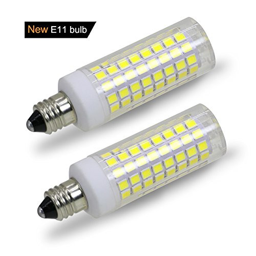 [2-Pack] E11 led Bulb, 75W Or 100W Equivalent Halogen Replacement Lights, Dimmable, Mini Candelabra Base, 850 Lumens Daylight White 6000K, AC110V/120V, Replaces T4/T3 JD Type Clear e11 Light Bulb.