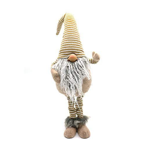 ITOMTE Handmade Swedish Gnome, Scandinavian Tomte, Yule Santa Nisse, Nordic Figurine, Plush Elf Toy, Home Decor, Winter Table Ornament, Christmas Decorations, Holiday Presents - 24 Inches, Yellow