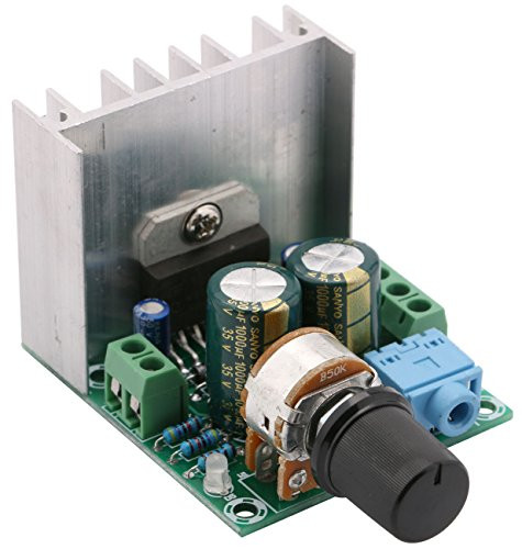 Yeeco Audio Amplifier Board 15W+15W Digital Power Amplifier Module Stereo Amp Module AC/DC 12V 2.0 Dual Channel Stereo Amp Board, DIY Sound System Component