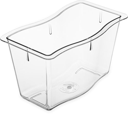 Carlisle 6984607 Modular Displayware Polycarbonate Half-Size Food Pan with Wavy Edge, 13 c. Capacity, 10 x 6 x 6", Clear (Case of 6)