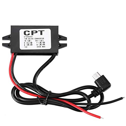DC-DC 12V to 5V 3A Micro USB Converter Voltage Step Down Regulator Micro USB Output Buck Power Adapter for Car Smartphone