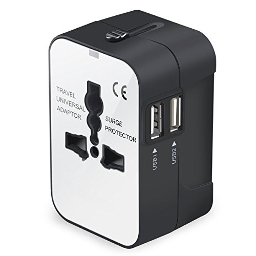 Travel Adapter, Universal International All-in-One Worldwide Travel Adaptor Wall Charger AC Power Plug Adapter Charger with Dual USB Port For USA UK EU AUS Travel Adapter, Universal International All-in-One Worldwide Travel Adaptor Wall Charger AC Power Plug Adapter Charger with Dual USB Port For USA UK EU AUS