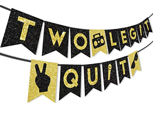 Two Legit to Quit Banner for 2nd Birthday Party Decorations and Supplies or Baby Shower Two Legit to Quit Banner for 2nd Birthday Party Decorations and Supplies or Baby Shower