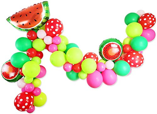 Watermelon Party Supplies - 80 Pack Matte Balloons Polka Dot Balloons Watermelon Foil Balloons Garland & Arch Kit for Watermelon Themed Party Decoration, Baby Shower, Birthday Party Supplies Watermelon Party Supplies - 80 Pack Matte Balloons Polka Dot Balloons Watermelon Foil Balloons Garland & Arch Kit for Watermelon Themed Party Decoration, Baby Shower, Birthday Party Supplies
