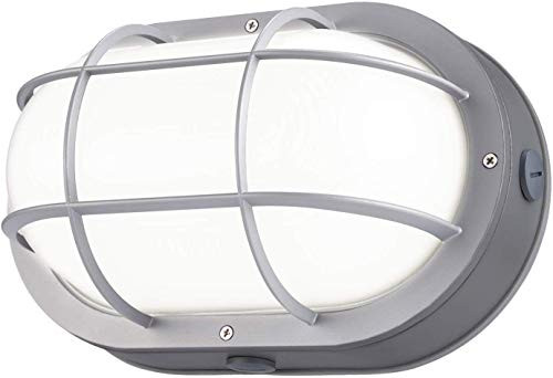 LEONLITE 10W LED Bulkhead Light, 12 Inch Marine Oval Outdoor Wall Lights, ETL & Energy Star Listed, 80W Eqv. Flush Mount Ceiling Lighting, 5000K Daylight, 700lm, 5 Years Warranty