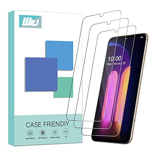 [3-Pack] WRJ Screen Protector for LG V60 ThinQ (Not for The LG Dual Screen),HD Anti-Scratch Anti-Fingerprint No-Bubble 9H Hardness Tempered Glass for LG V60 ThinQ 5G