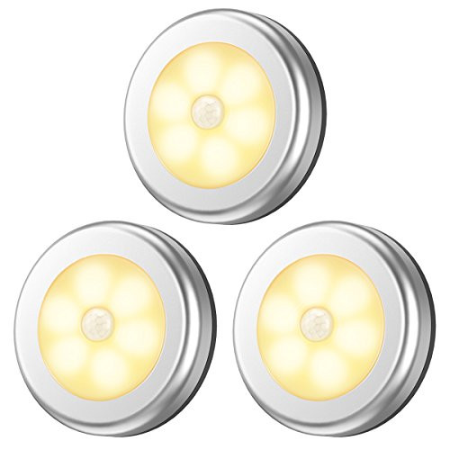 AMIR Motion Sensor Light, Cordless Battery-Powered LED Night Light, Stick-anywhere Closet Lights Stair Lights, Puck Lights, Safe Lights for Hallway, Bathroom, Bedroom, Kitchen (Warm White - Pack of 3) AMIR Motion Sensor Light, Cordless Battery-Powered LED Night Light, Stick-anywhere Closet Lights Stair Lights, Puck Lights, Safe Lights for Hallway, Bathroom, Bedroom, Kitchen (Warm White - Pack of 3)