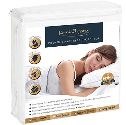 Elaine Karen Premium Zippered Bed Bug Mattress Protector Hypoallergenic Breathable Encasement, Weatherproof, Dust mite Proof Cover, Vinyl Free, Queen Size Elaine Karen Premium Zippered Bed Bug Mattress Protector Hypoallergenic Breathable Encasement, Weatherproof, Dust mite Proof Cover, Vinyl Free, Queen Size