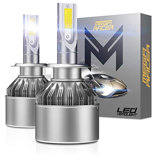 Mega Racer H7 LED Headlight Bulb 6000K White 8000 Lumens H7 LED Bulbs LED H7 Headlights H7 LED Headlights H7 LED Bulb LED H7 Headlight Bulb H7 Bulb H7 HID Kit H7 Headlight