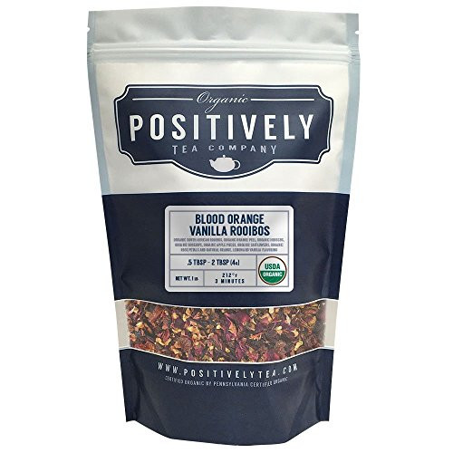 Positively Tea Company, Organic Blood Orange Vanilla Rooibos Tea, Loose Leaf, 1 Pound Bag