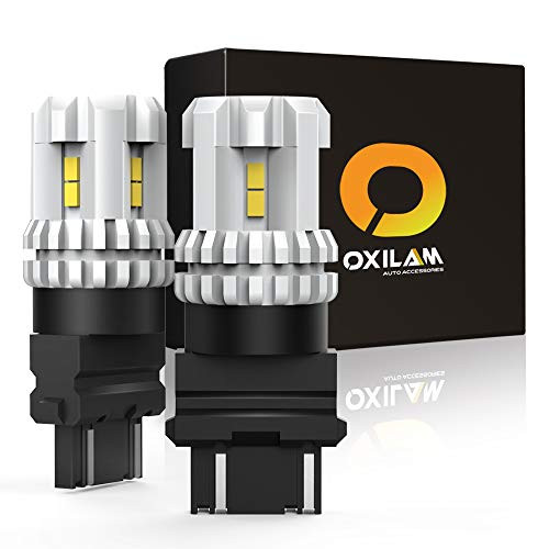 OXILAM 3157 LED Bulbs Reverse Lights 2800 Lumens 6000K Xenon White 3156 3056 3057 4057 4157 LED Bulbs for Used for Backup light, Tail light, Brake light (Pack of 2)
