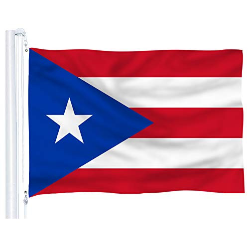 DFLIVE Puerto Rico Country Flag 3x5 ft Printed Polyester Fly Puerto Rico National Flag Banner with Brass Grommets