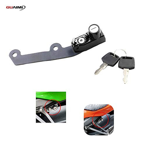 Motorcycle Anti-Theft Helmet Lock with Keys for Kawasaki Z1000 2014-2017-Black