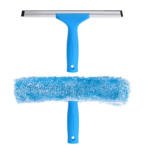 MR. SIGA 25cm Window Cleaning Combo - Squeegee & Microfiber Window Washer