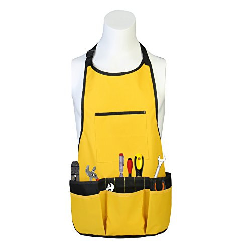 Waterproof Work Apron Garden Apron Painting Apron for Home Garden,Heavy Duty Work Apron with Tool Pockets Adjustable up to XXL for Men & Women