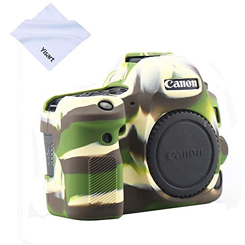 Yisau Canon EOS 6D Mark II ?6D2? Camera Housing Case, Professional Silicion Rubber Camera Case Cover Detachable Protective for Canon EOS 6D Mark II Digital Camera + Microfiber Cloth - (ArmyGreen)