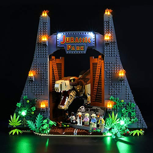 LIGHTAILING Light Set for (Jurassic World Jurassic Park: T. rex Rampage) Building Blocks Model - Led Light kit Compatible with Lego 75936(NOT Included The Model)