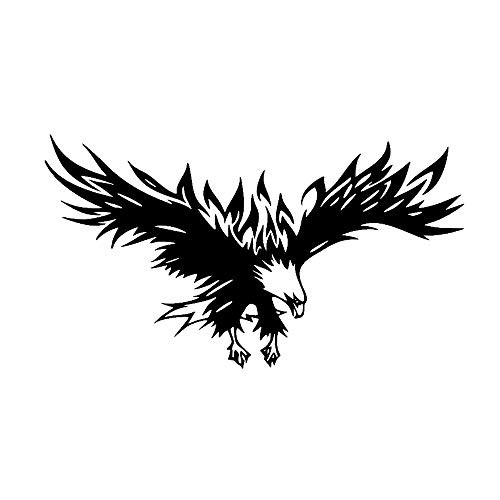 Practisol Eagle Car Decals 1 Pack Black Car Graphics Vinyl Sticker Decals for Car/Truck/SUV/Jeep, Universal Car Hood Body Side Decal Stickers