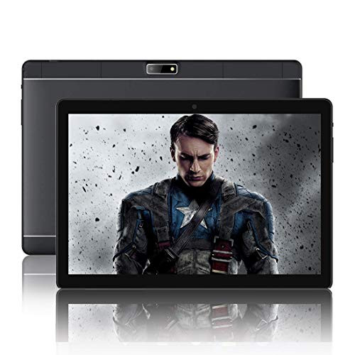 10 Inch Tablet, ZONKO 3G Phone Call Tablet Unlocked with Dual Sim Card Slots, Android 9.0, 1280x800 IPS Screen, WiFi, 2 GB RAM, 32 GB Storage, Quad Core CPU, Bluetooth, GPS, 5MP Rear Camera -Black