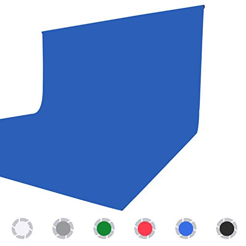 Issuntex 6X9 ft Blue Background Muslin Backdrop,Photo Studio,Collapsible High Density Screen for Video Photography and Television Issuntex 6X9 ft Blue Background Muslin Backdrop,Photo Studio,Collapsible High Density Screen for Video Photography and Television