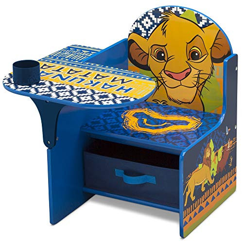 Delta Children Chair Desk with Storage Bin - Ideal for Arts & Crafts, Snack Time, Homeschooling, Homework & More, Disney The Lion King
