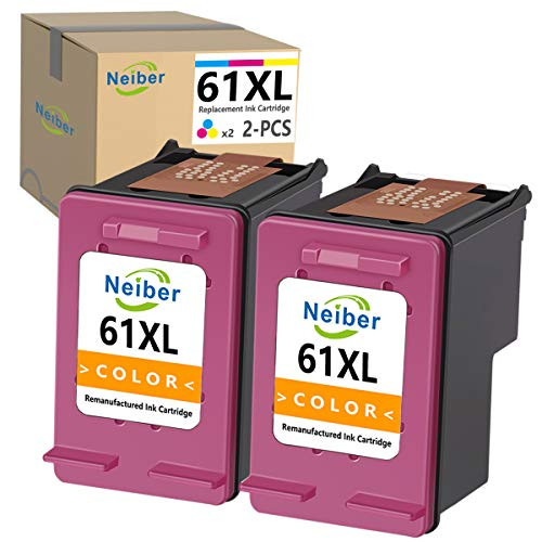 Neiber Remanufactured Ink Cartridge Replacement for HP 61XL 61 XL (Tri-Color 2-Pack) Work with OfficeJet 2622 4635 4632 2620 Envy 4500 5530 4502 5534 5532 DeskJet 3050 3050A 3060 3000 Printer Neiber Remanufactured Ink Cartridge Replacement for HP 61XL 61 XL (Tri-Color 2-Pack) Work with OfficeJet 2622 4635 4632 2620 Envy 4500 5530 4502 5534 5532 DeskJet 3050 3050A 3060 3000 Printer