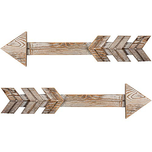 TIMEYARD Arrow Decor, Set of 2 Arrows, Rustic Wood Arrow Sign Wall Decor - Decorative Farmhouse Home Wall Hanging Decor TIMEYARD Arrow Decor, Set of 2 Arrows, Rustic Wood Arrow Sign Wall Decor - Decorative Farmhouse Home Wall Hanging Decor